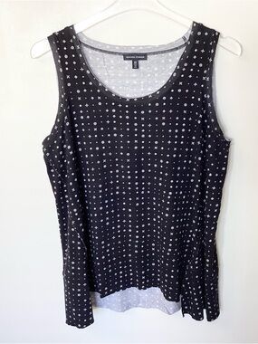 Universal Standard Hudson Liquid Jersey Tank in Galactic Print - Black - 10-12